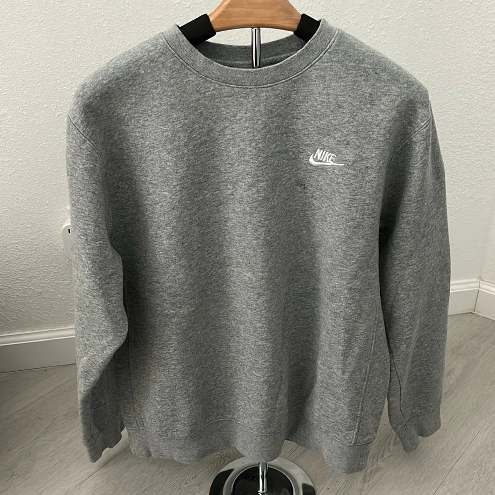 Nike Heather Gray Pullover Sweater - Picture 1 of 4